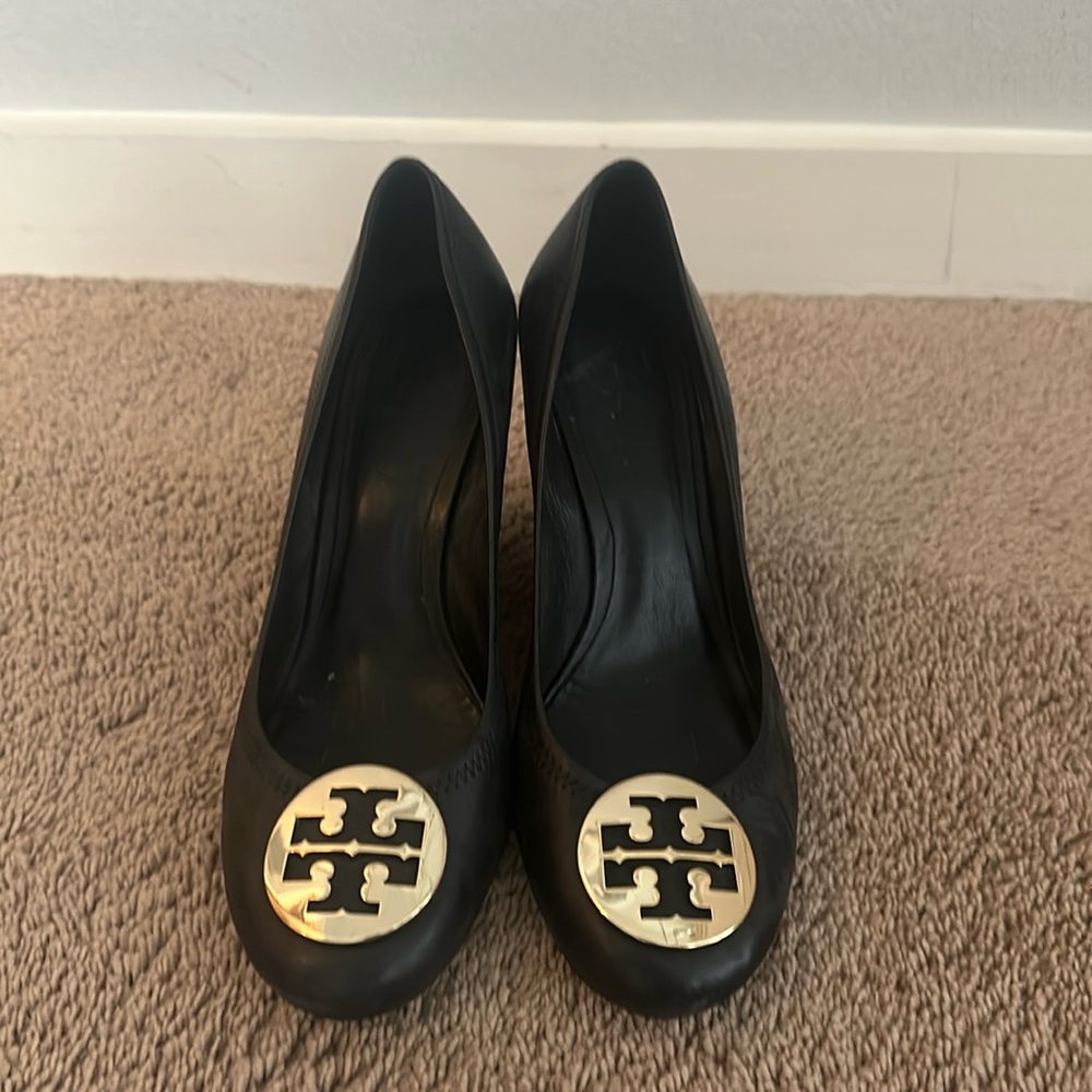 Tory Burch black wedges size 11